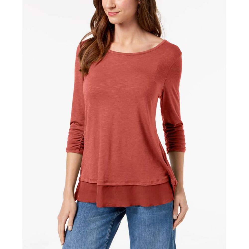 Style & Co Chiffon Hem Top